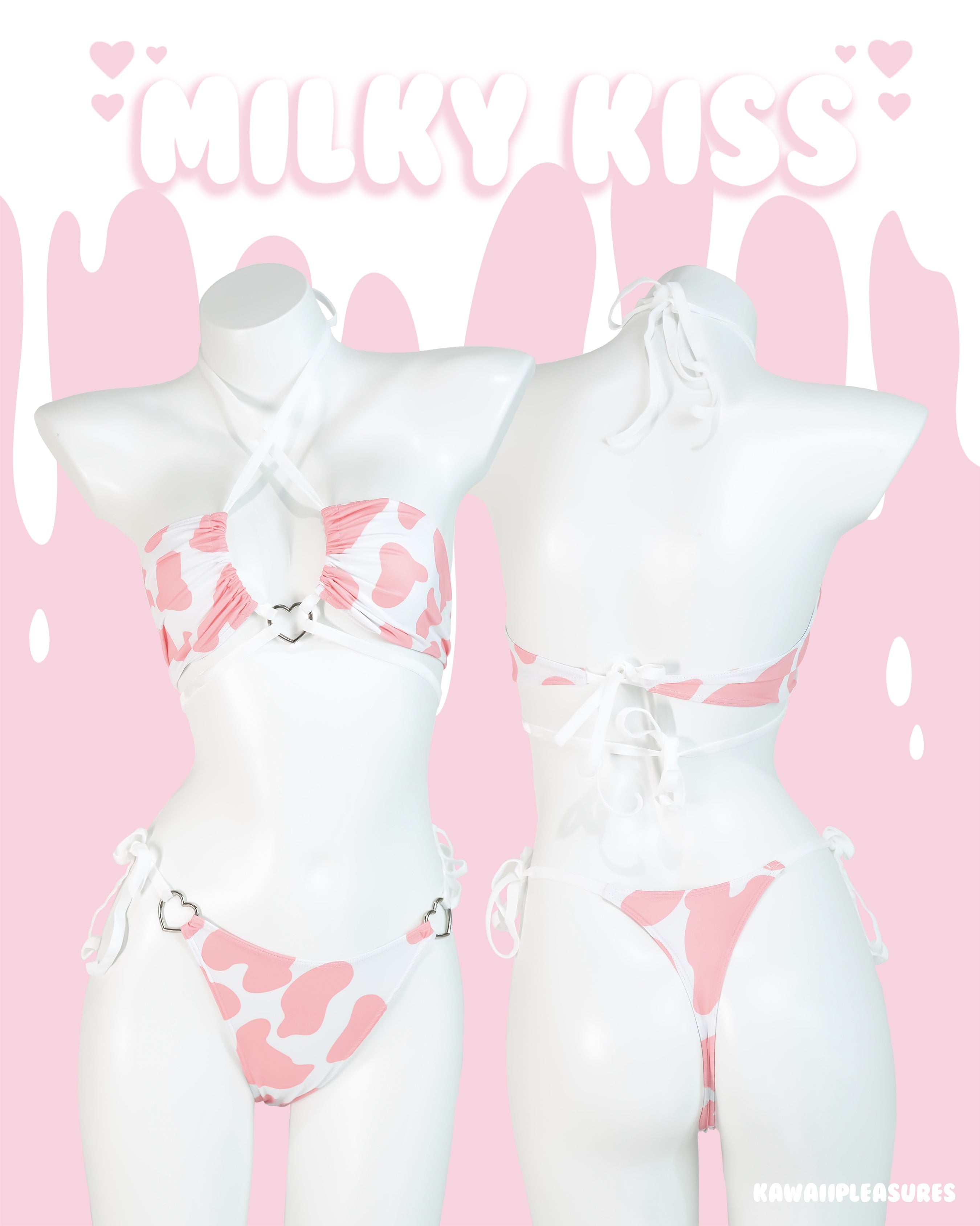 Milky Kiss Pink Cow Lingerie Kawaii Pleasures